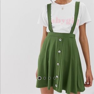 ASOS green jersey skirt